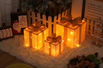 Christmas Gift Box Lights - 3-Piece Set