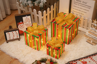 Christmas Gift Box Lights - 3-Piece Set