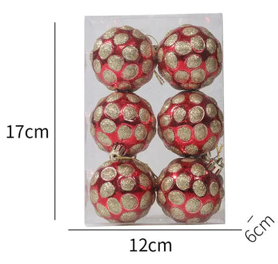 6cm Painted Christmas Ball Decorations Arrangement Props