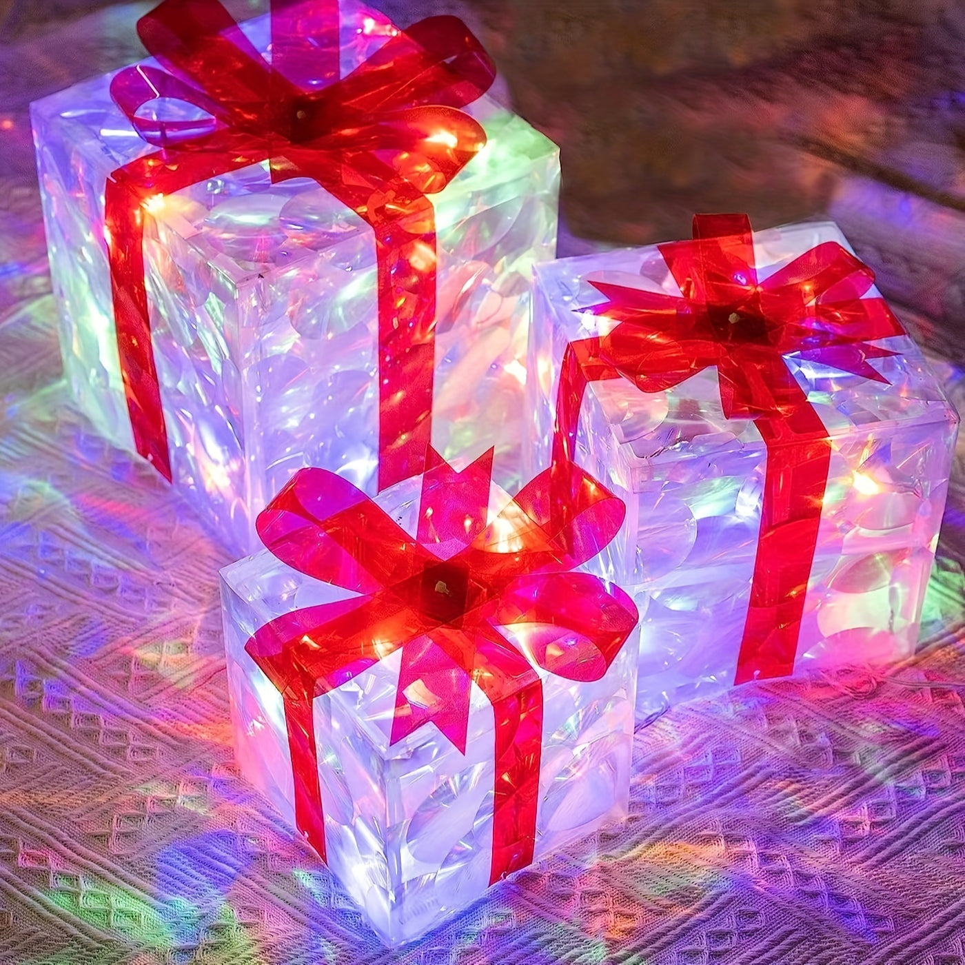 Illuminated Christmas Gift Box Set