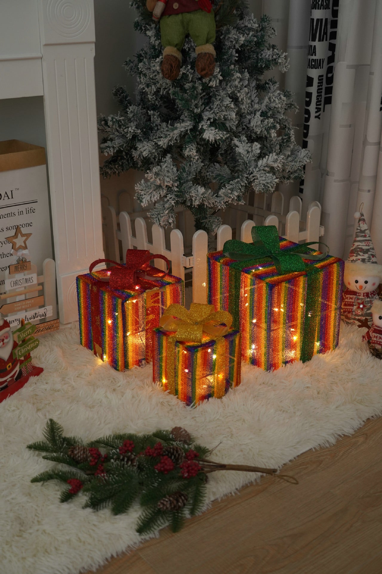 Christmas Gift Box Lights - 3-Piece Set