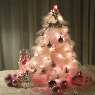 Pink Feather LED Christmas Tree