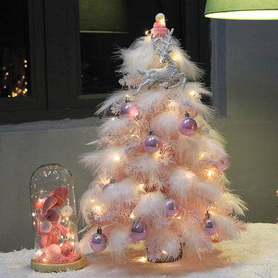 Pink Feather LED Christmas Tree