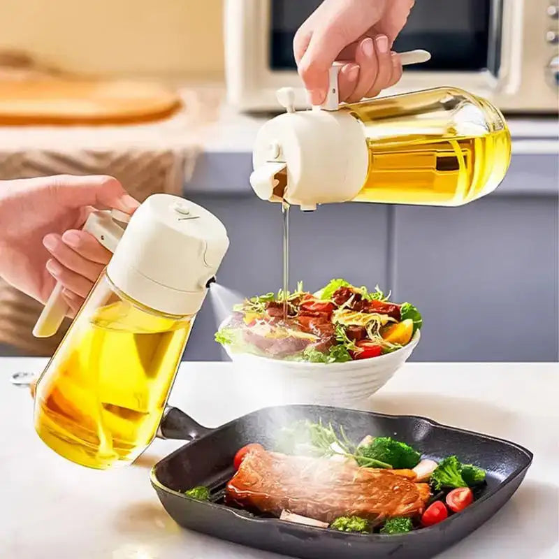 Versatile Oil & Vinegar Sprayer Glass Bottle