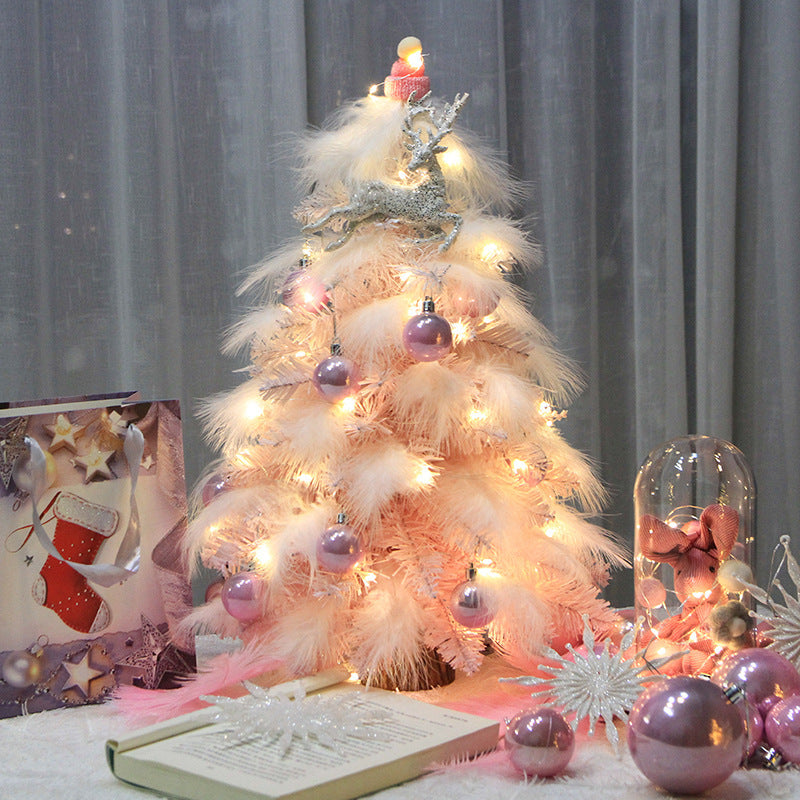 Pink Feather LED Christmas Tree