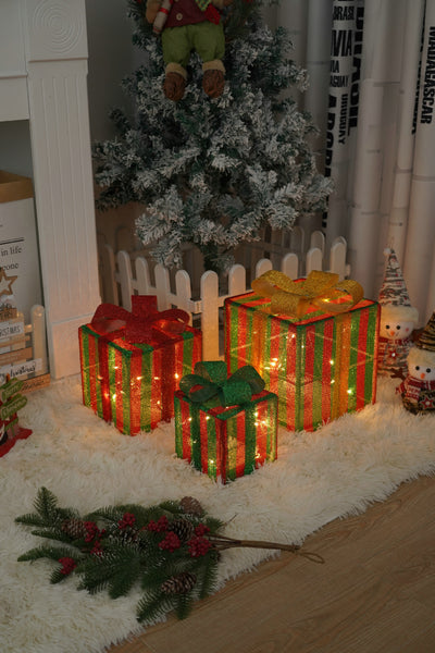 Christmas Gift Box Lights - 3-Piece Set