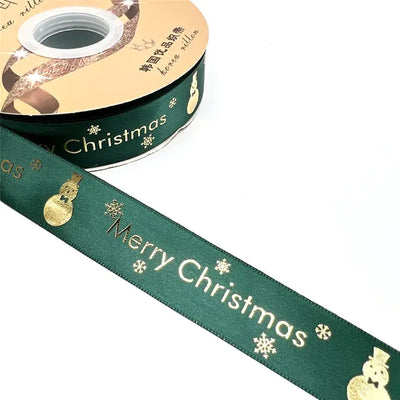 Ribbon Printed Christmas Design Decoration Gift Packing