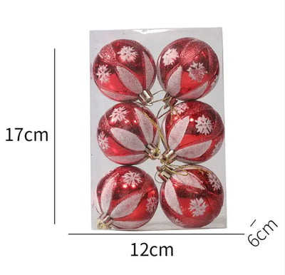 6cm Painted Christmas Ball Decorations Arrangement Props