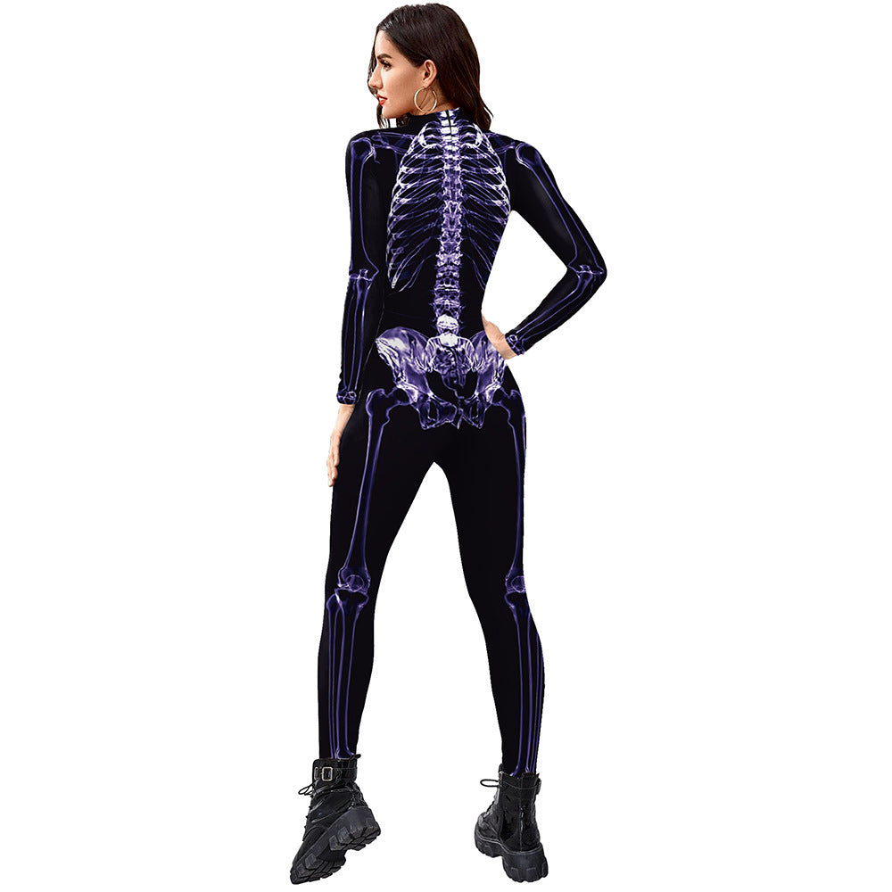 3D Glow Skeleton Jumpsuit