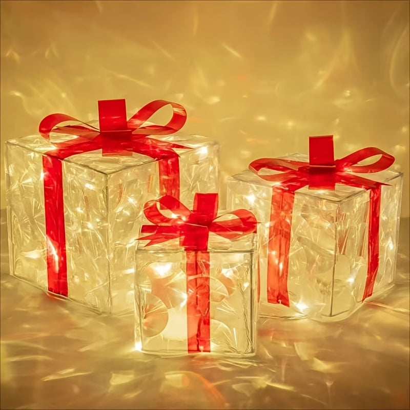 Illuminated Christmas Gift Box Set