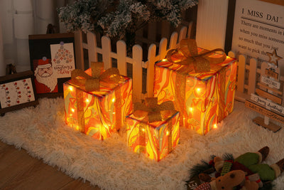 Christmas Gift Box Lights - 3-Piece Set