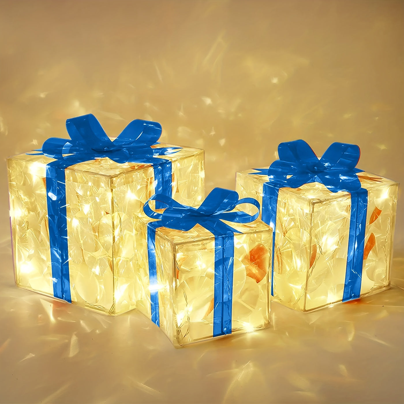 Illuminated Christmas Gift Box Set