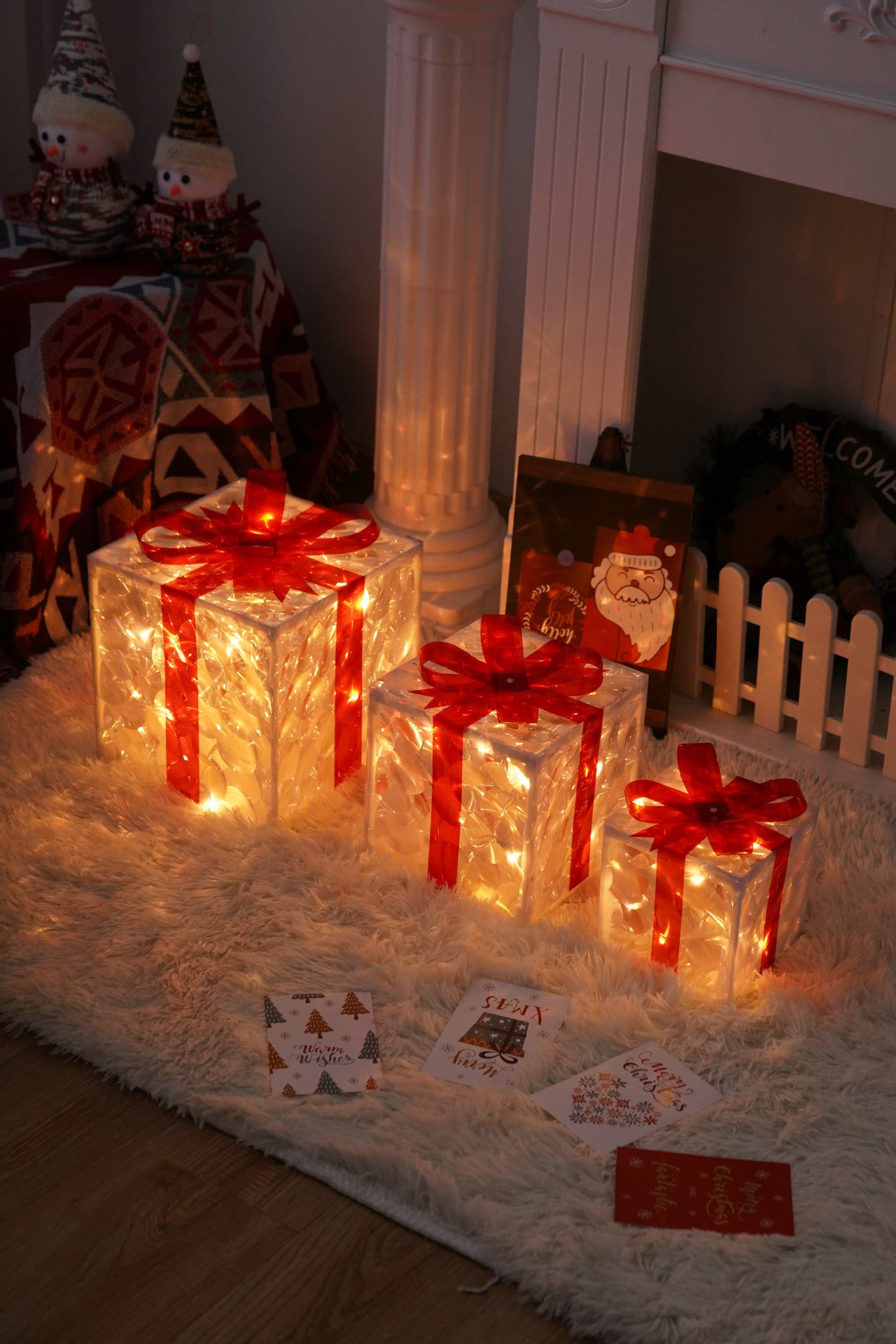 Christmas Gift Box Lights - 3-Piece Set