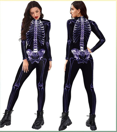 3D Glow Skeleton Jumpsuit