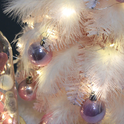 Pink Feather LED Christmas Tree