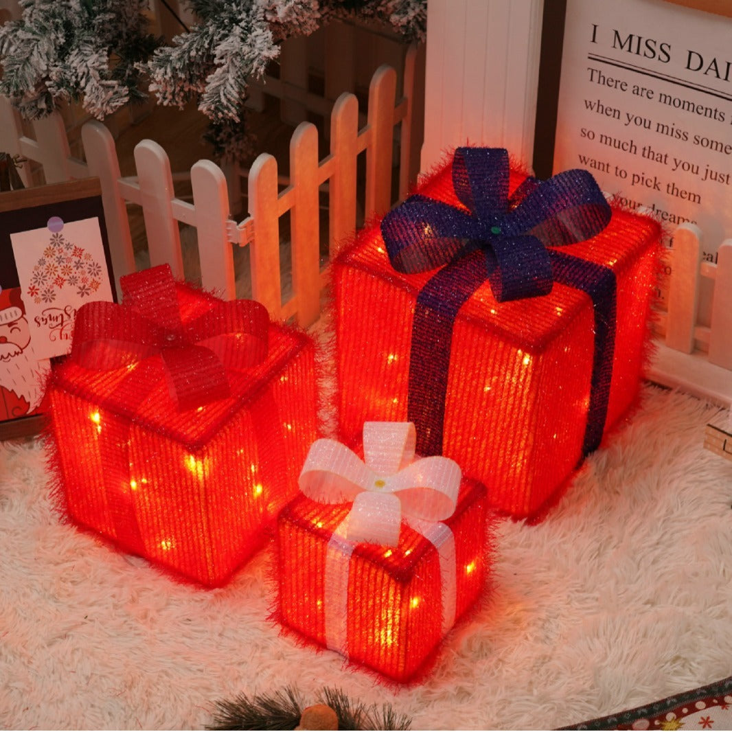 Christmas Gift Box Lights - 3-Piece Set