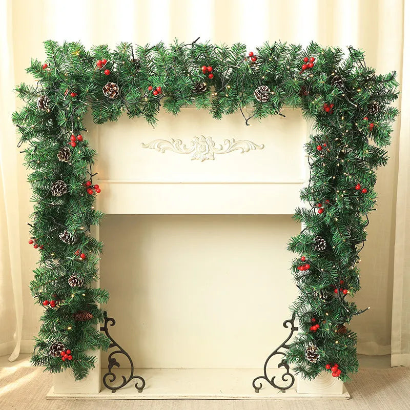 Green Christmas Garland Cane