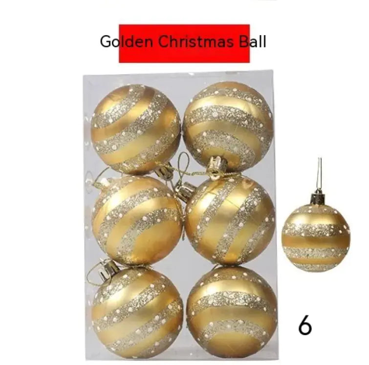 6cm Painted Christmas Ball Decorations Arrangement Props