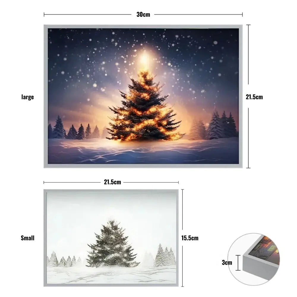 Christmas Tree Lights Decoration LED Rechargeable Lamp Painting