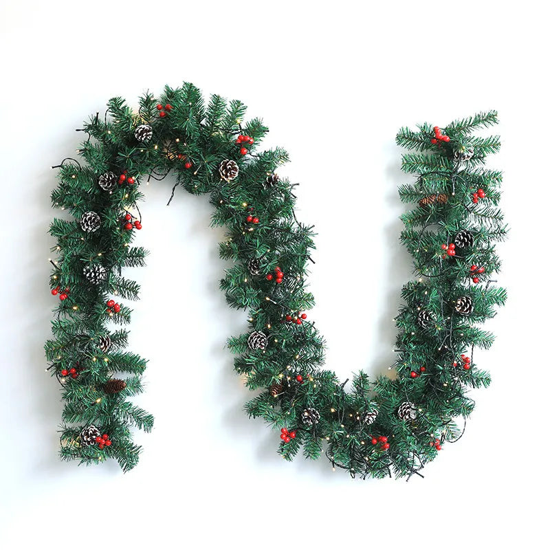 Green Christmas Garland Cane