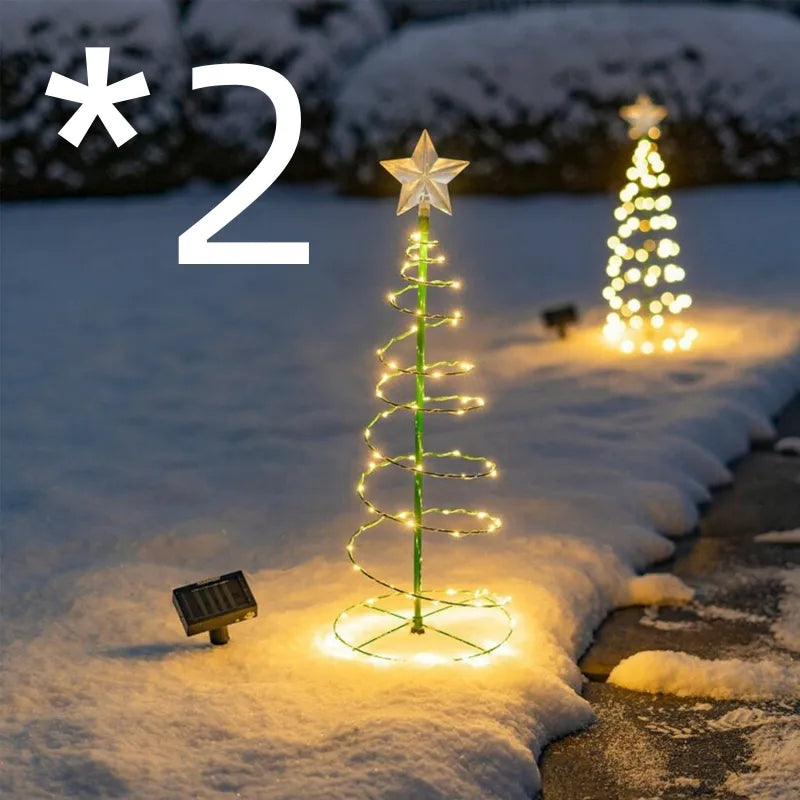 Solar-Powered Christmas Tree Lights