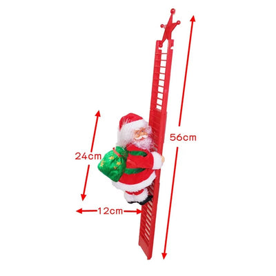 Santa Climbing Ladder Christmas Decoration