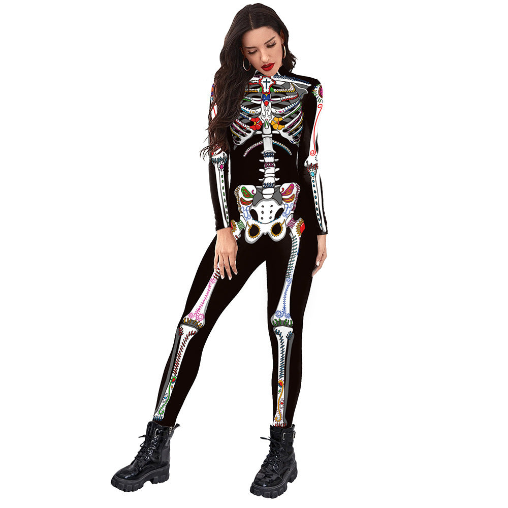 3D Glow Skeleton Jumpsuit