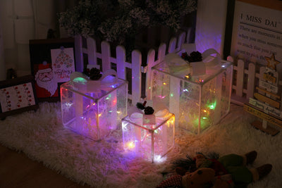 Christmas Gift Box Lights - 3-Piece Set