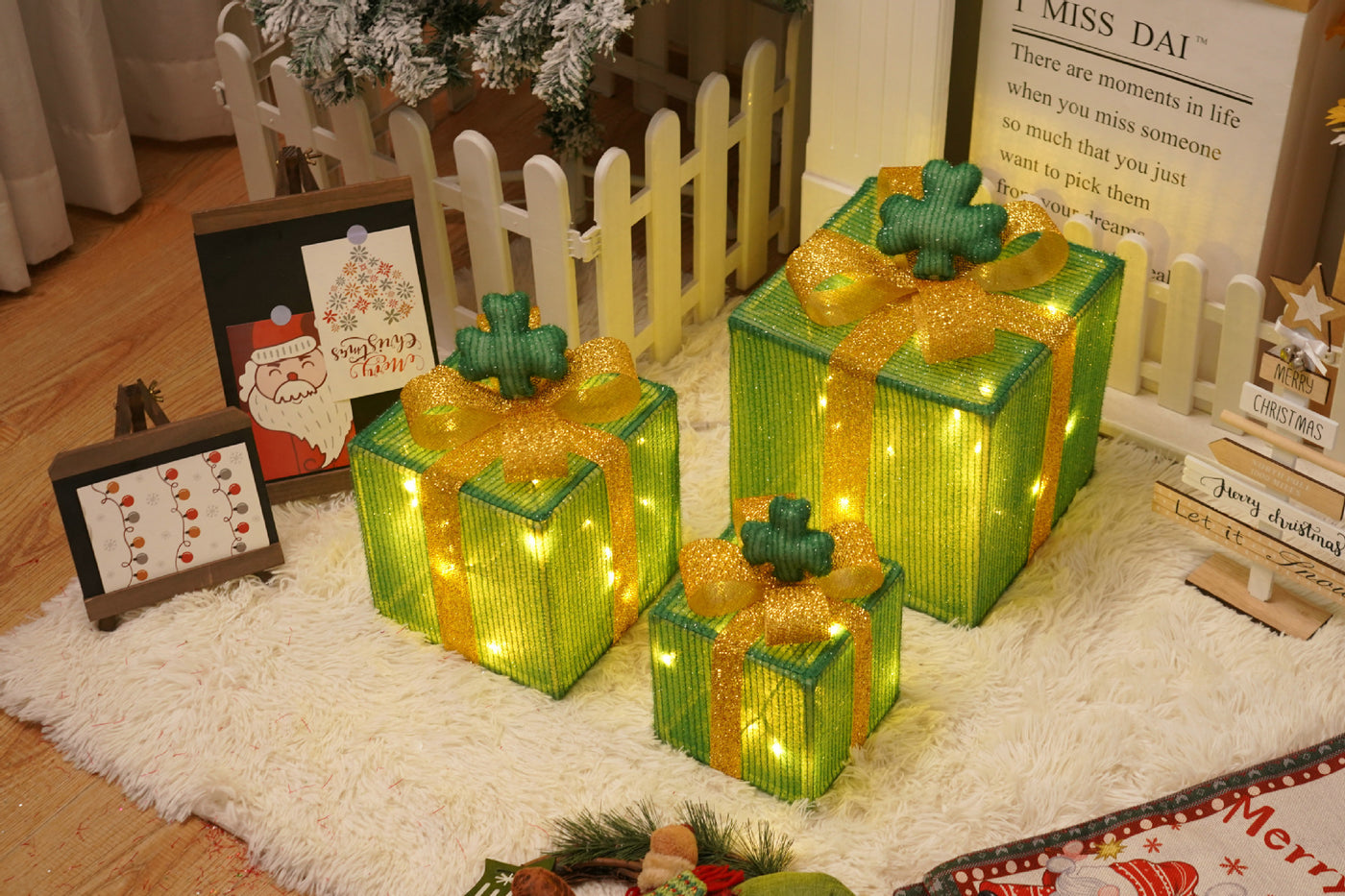 Christmas Gift Box Lights - 3-Piece Set