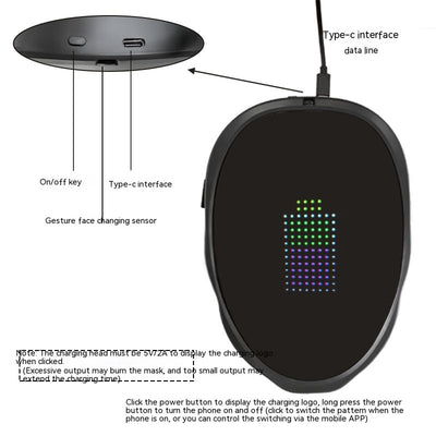 Halloween Face-Changing LED Mask