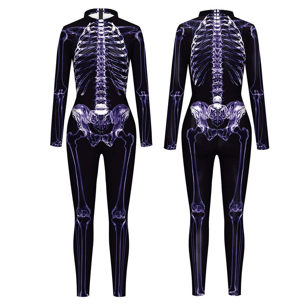 3D Glow Skeleton Jumpsuit