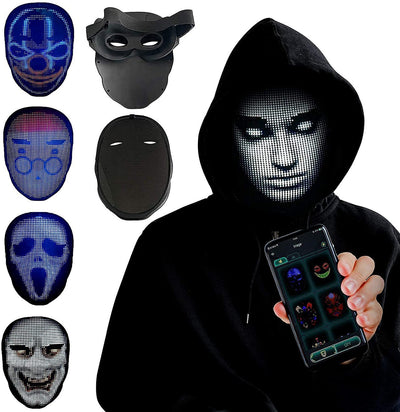 Halloween Face-Changing LED Mask