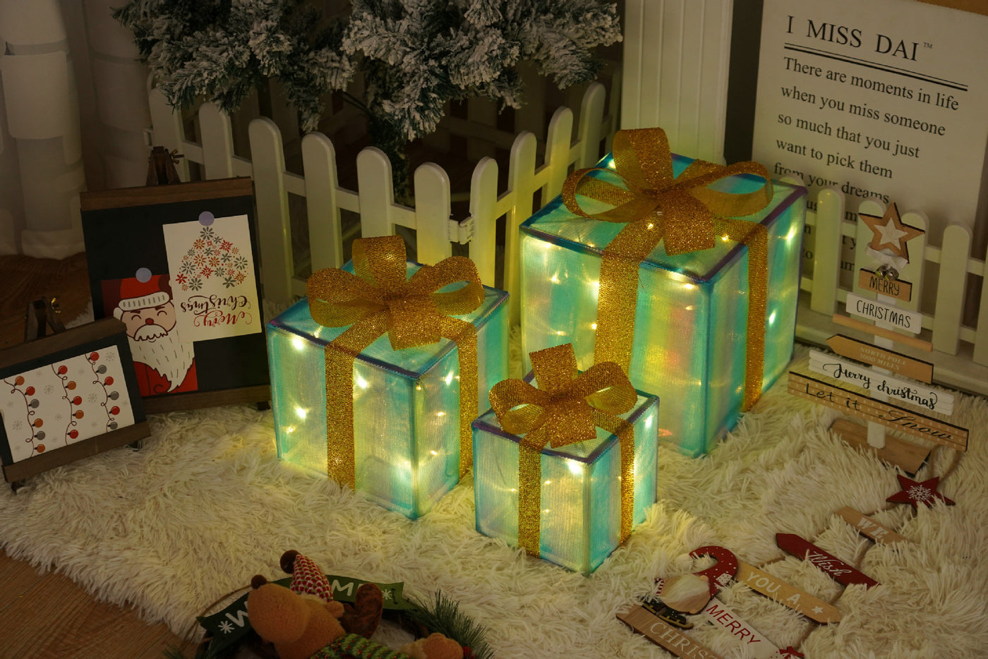 Christmas Gift Box Lights - 3-Piece Set