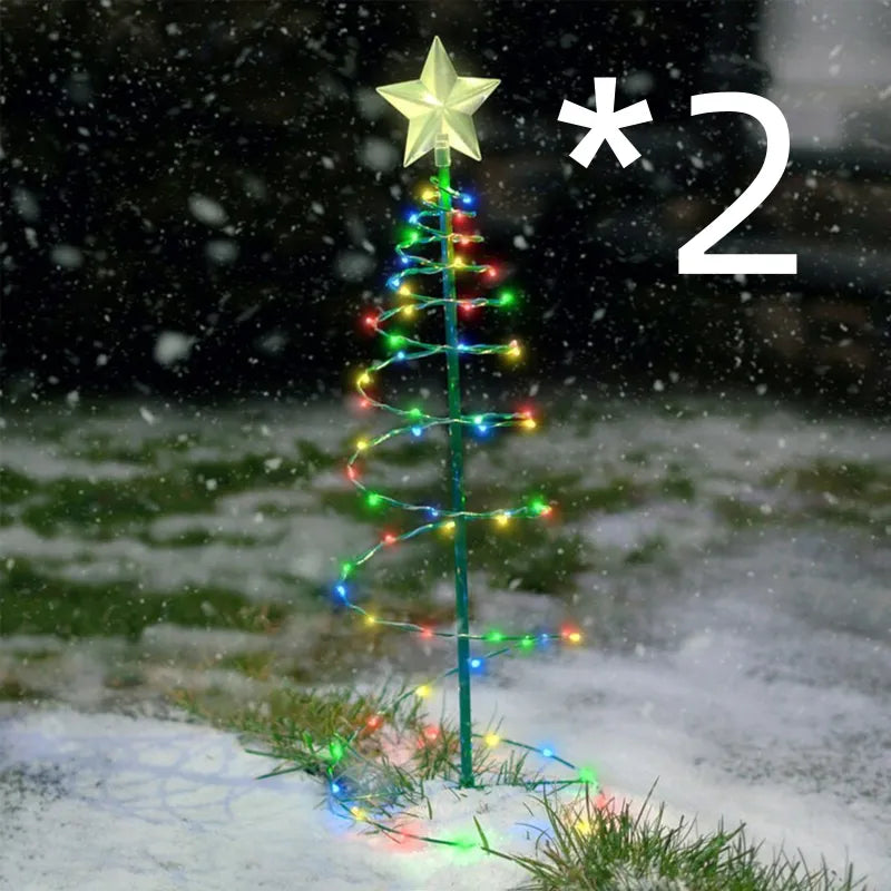 Solar-Powered Christmas Tree Lights