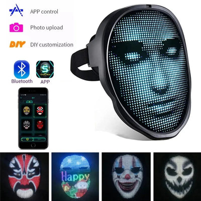 Halloween Face-Changing LED Mask