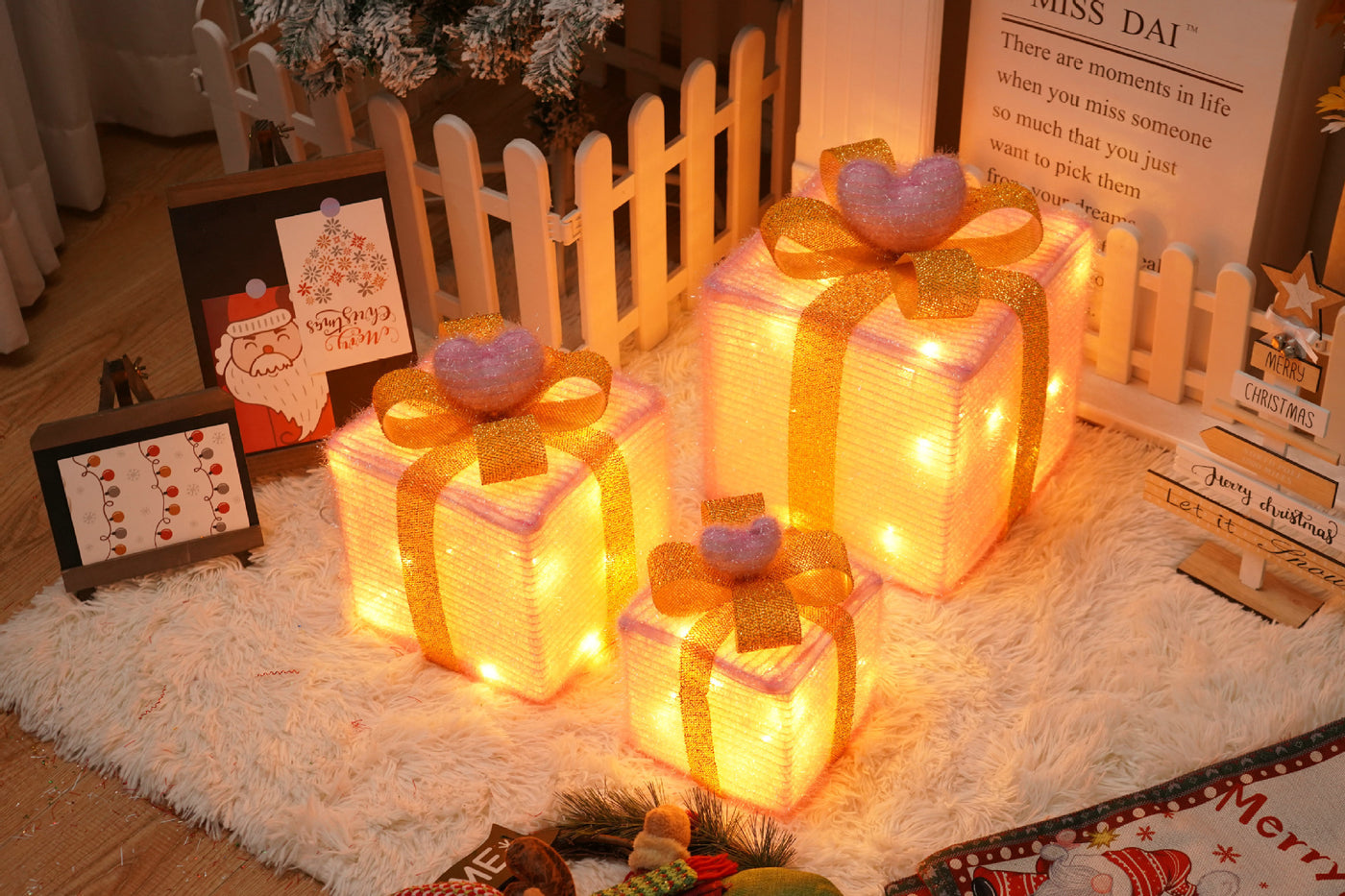 Christmas Gift Box Lights - 3-Piece Set