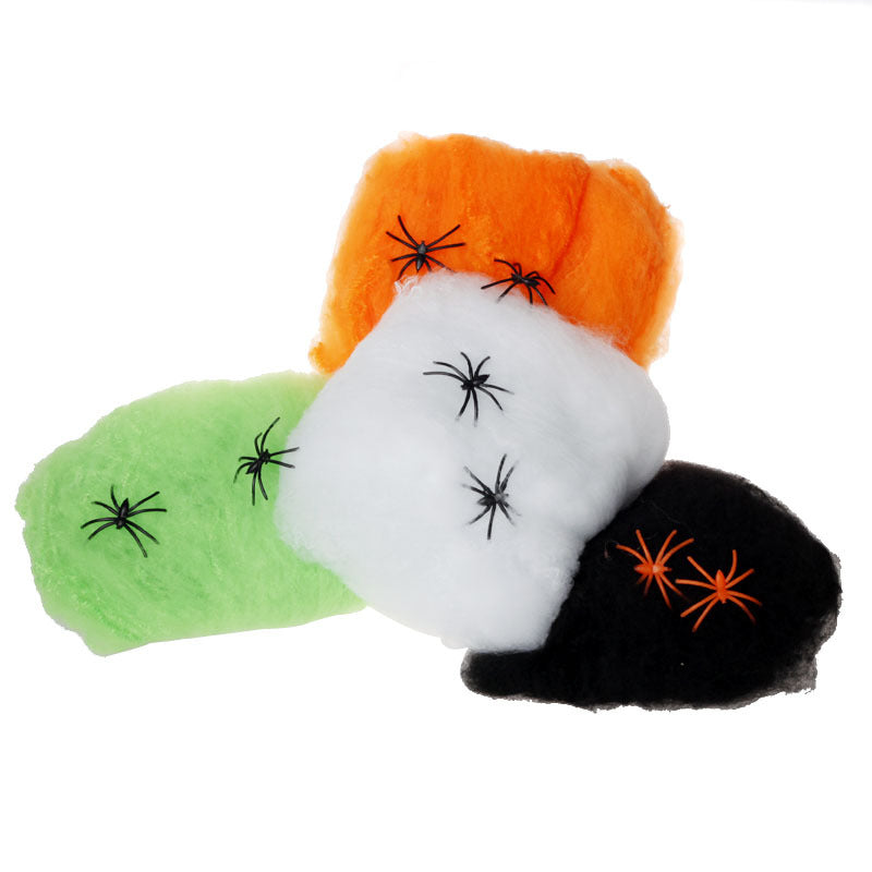 Spider Cotton Halloween Web Decor