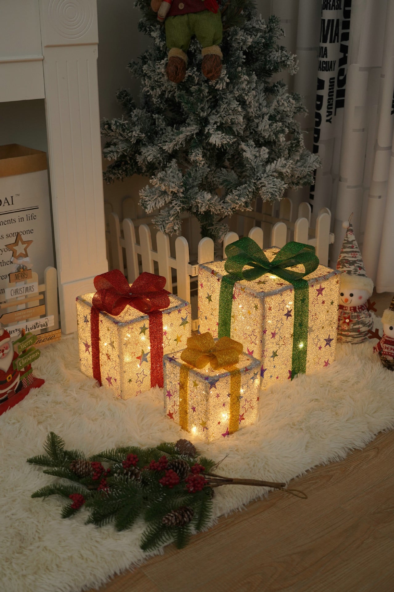 Christmas Gift Box Lights - 3-Piece Set