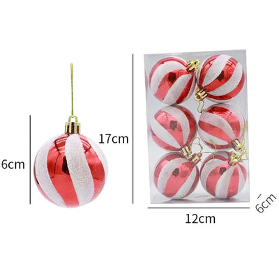 6cm Painted Christmas Ball Decorations Arrangement Props