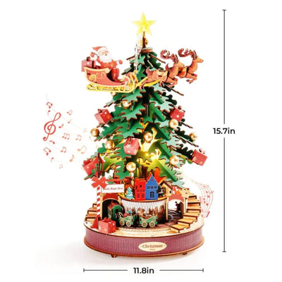 Musical Wooden Christmas Tree