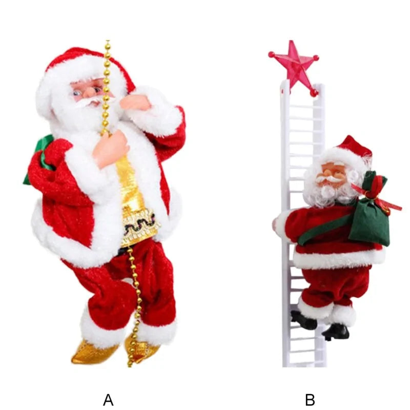 Santa Climbing Ladder Christmas Decoration